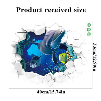 Toilet Sticker Strong Adhesive Toilet Sticker Decorative Sea Fish Toilet Sticker Waterproof Adhesive For Home 2025 Christmas