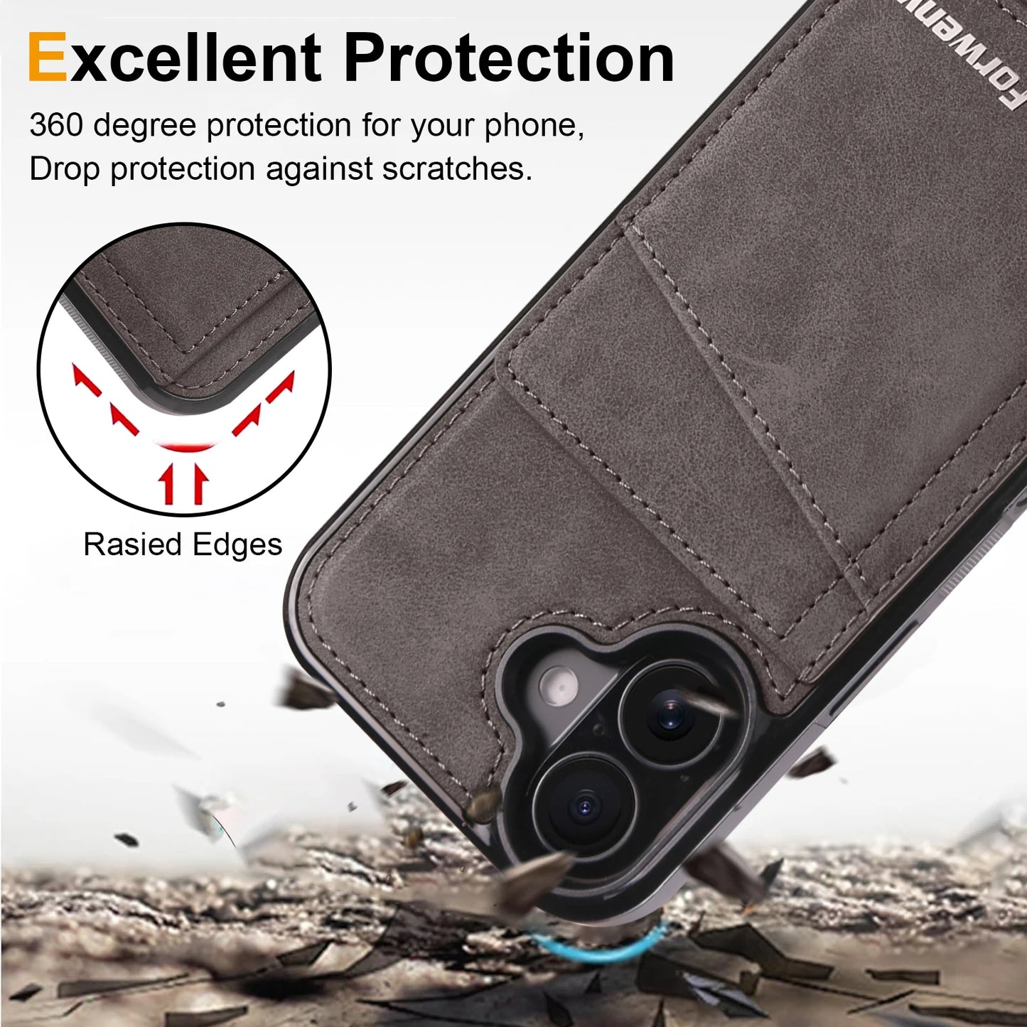 Business Flip Leather Case for iPhone 16 17 Air 16E 15 14 13 12 11 Pro Max Plus Mini Built-in Magnetic Wallet Card Phone Cover