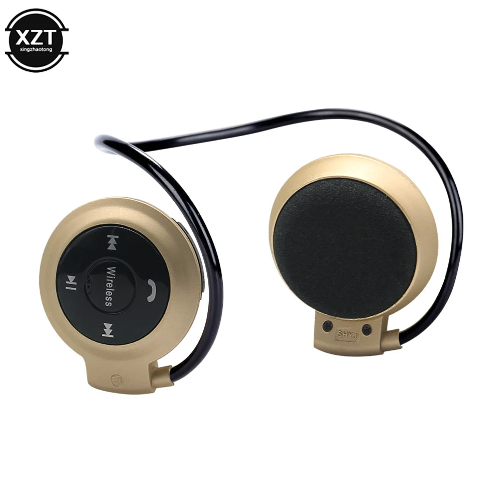 Sport Wireless Bluetooth-compatib Headphones Stereo Earphones Mp3 Music Player Headset Earpiece Micro SD Card Slot Handsfree Mic