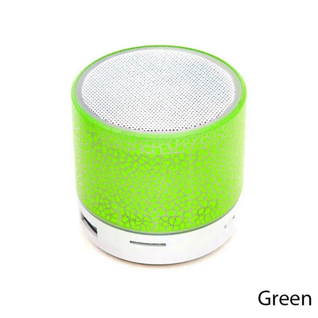 Mini Bluetooth Speaker Portable Car Audio Dazzling Crack LED Wireless Bluetooth Subwoofer Speaker TF Card MP3 Music Sound Column