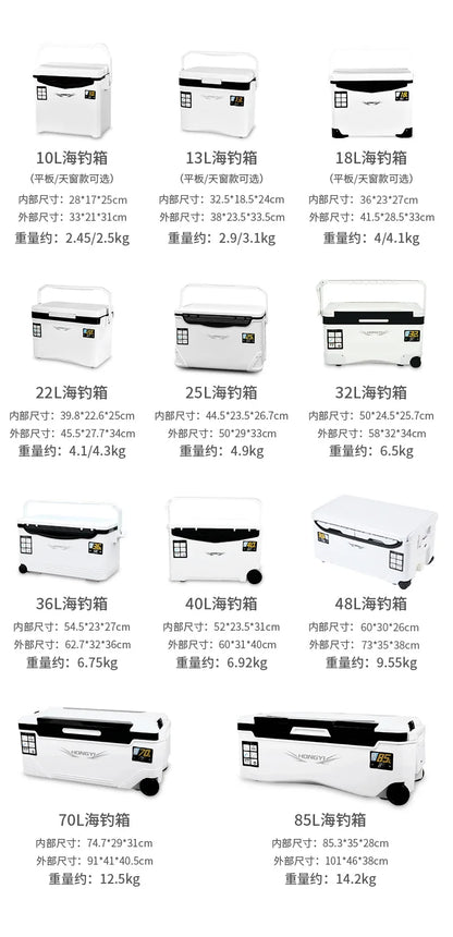 16L 32L 36L 48L 70L Fishing Ice Box Cooler Unique With Wheels 아이스박스 낚시쿨러 특가 아이스박스낚시용 Fishing Refrigerator Equipped 낚시아이스박스쿨러
