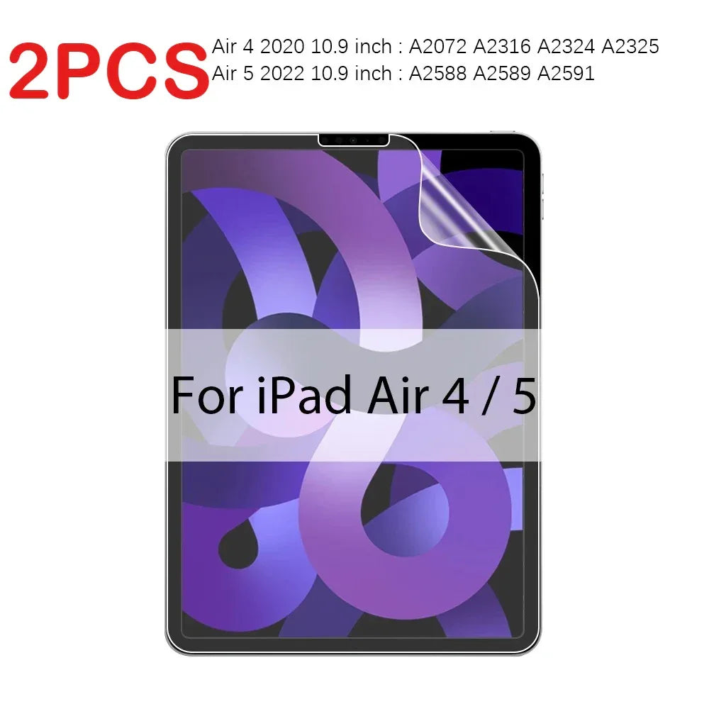 2PCS Matte Like Paper Film Screen Protector for IPad A16 11th Pro 13 12.9 11 2025 M5 M4 Air 4 5 3 10th 9th 8th 7 Mini 6 7 Screen