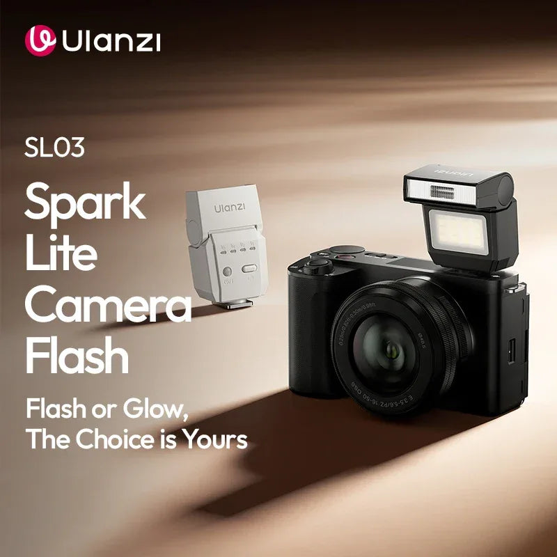 Ulanzi SL03 Mini Speedlight Flash Camera Flash GN8 4 Level Adjustable Fill Light for Canon Sony Nikon DSLR Outdoor Photography