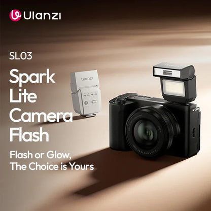Ulanzi SL03 Mini Speedlight Flash Camera Flash GN8 4 Level Adjustable Fill Light for Canon Sony Nikon DSLR Outdoor Photography