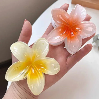 New Flower Shape Hair Claw Clips for Women Girls Barrette Crab Claw Clip Ponytail Hairpins Bath Beach Headwear Hair Accessories
