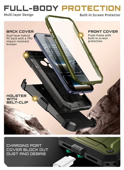 SUPCASE For iPhone 17 Pro Max Case 6.9" (2025) UB Pro Full-Body Heavy Duty Rugged Phone Case with Built-in Screen Protector
