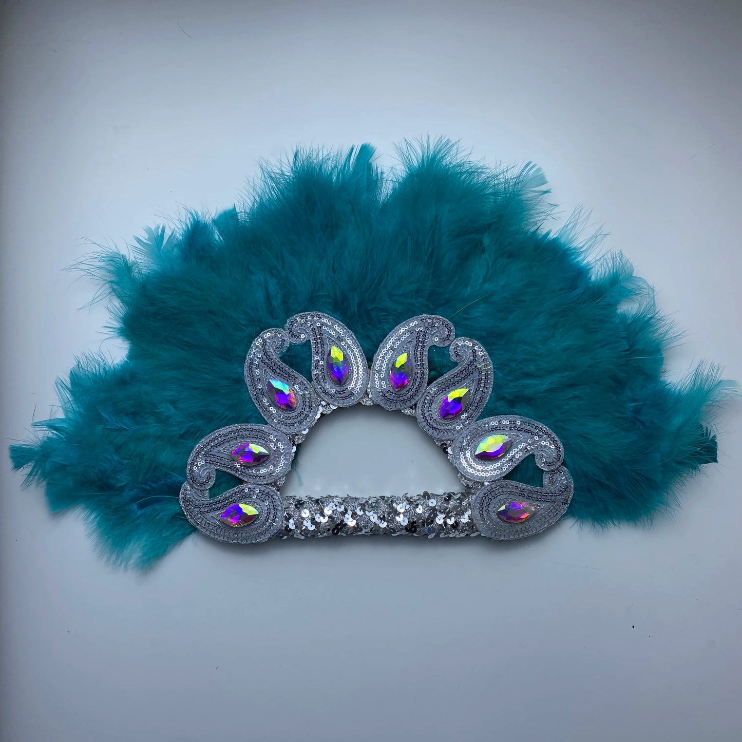 2025 New Design African Turkey Feather Big Fan Ladies Wedding Feather Fan for Bride Double Side Feather Nigerian Feather Handfan