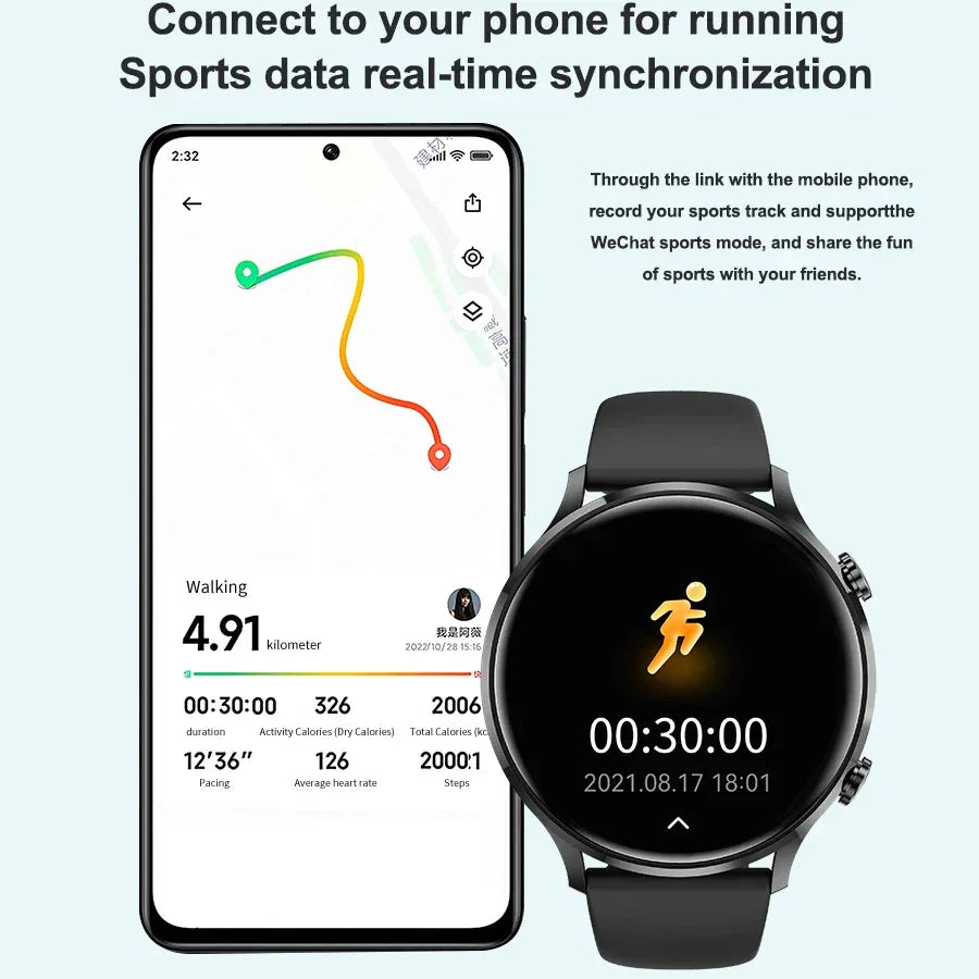 2025 New Smartwatch Women 1.39 inch AMOLED HD Screen Always On Display Custom dial Call IP68 Sport Smart Watch For women men