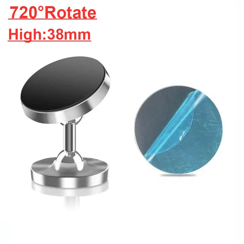Creative Dual Axis Alloy magnetic car bracket 720 ° rotation Double ball magnetic phone holder for Any model phone
