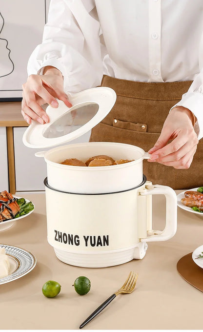 Folding Electric Pot Multifunctional Mini Cooker 15L Portable for Instant Noodles Dormitory Travel Fast Heating Auto Shut Off