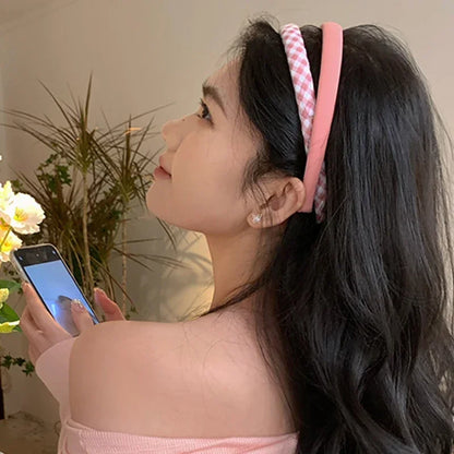 Thin Sponge Hairband 2024 Spring Summer Women's Girls Elegant Head Band Makeup Face Wash Hair Hoop Fashion Hair Accessories