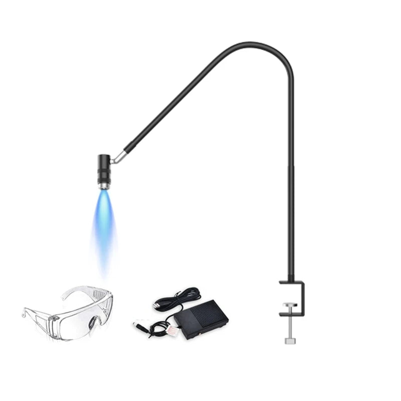 UV Lamp Lash with Foot Switch 405nm Adjustable Focus Touch Control Nail Polish False Eyelashes Glue Curing Floor Lamp