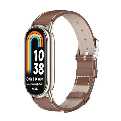 Strap for Xiaomi Mi Band 10 9 8 Bracelet Fashion Leather Replacement Wristband Miband 8 NFC Correa Mi Smart Band 8 9 Wrist Strap