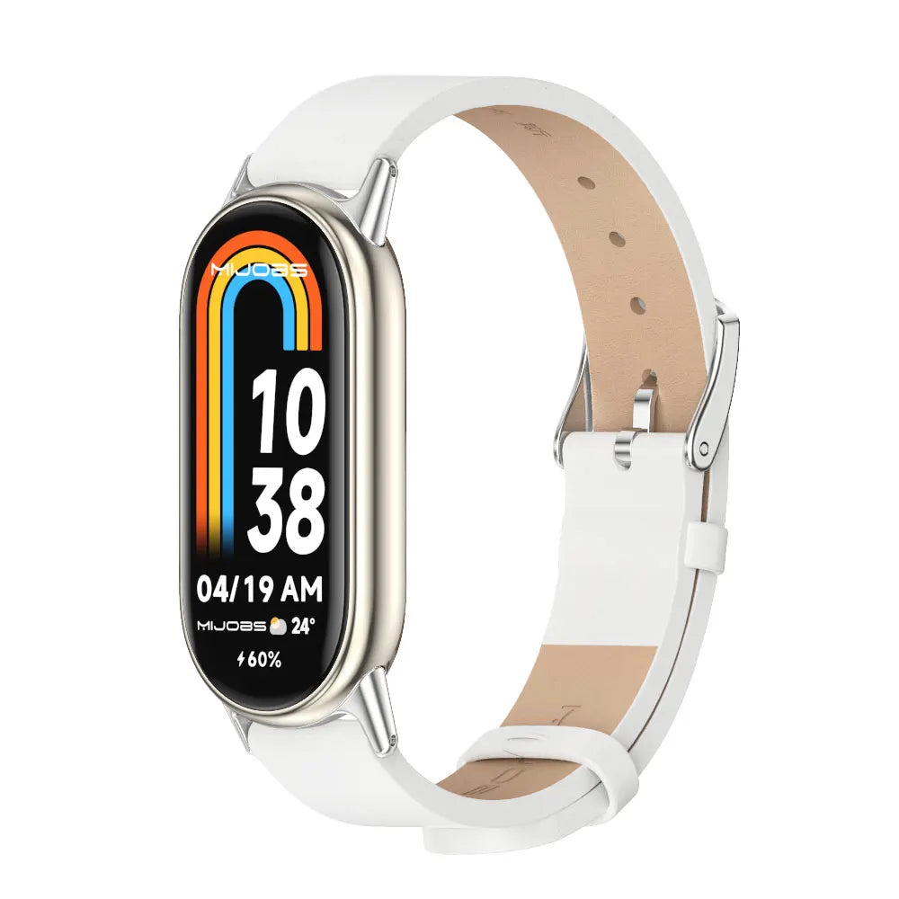 Strap for Xiaomi Mi Band 10 9 8 Bracelet Fashion Leather Replacement Wristband Miband 8 NFC Correa Mi Smart Band 8 9 Wrist Strap