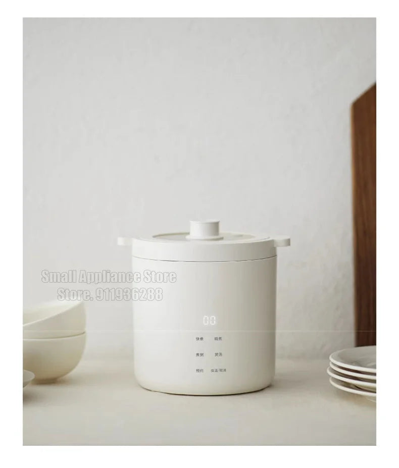 Olayks 1.2L Electric Rice Cooker Ceramic Glaze Liner Mini Electric Cooker Fast Cooking Multifunctional Kitchen Appliances 220V