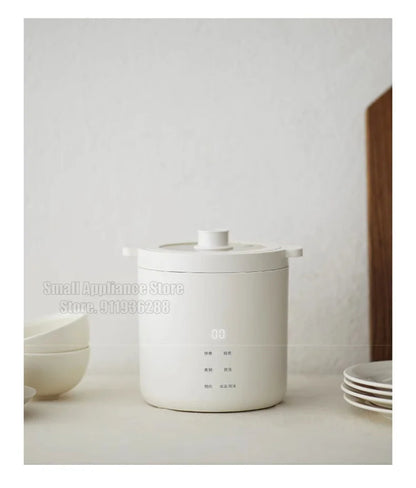 Olayks 1.2L Electric Rice Cooker Ceramic Glaze Liner Mini Electric Cooker Fast Cooking Multifunctional Kitchen Appliances 220V