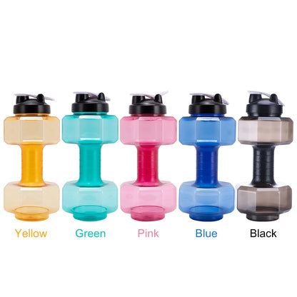 2.6L Sports Dumbbell Shaped Kettle Sport Water Bottle Outdoor Indoor Fitness Cycling Water Bottle Camping Cold Water Bottle