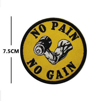 Sports Fitness Gym Patches No Pain No Gain ATHLETE team club Tactical Embroidered Patch brand Armband