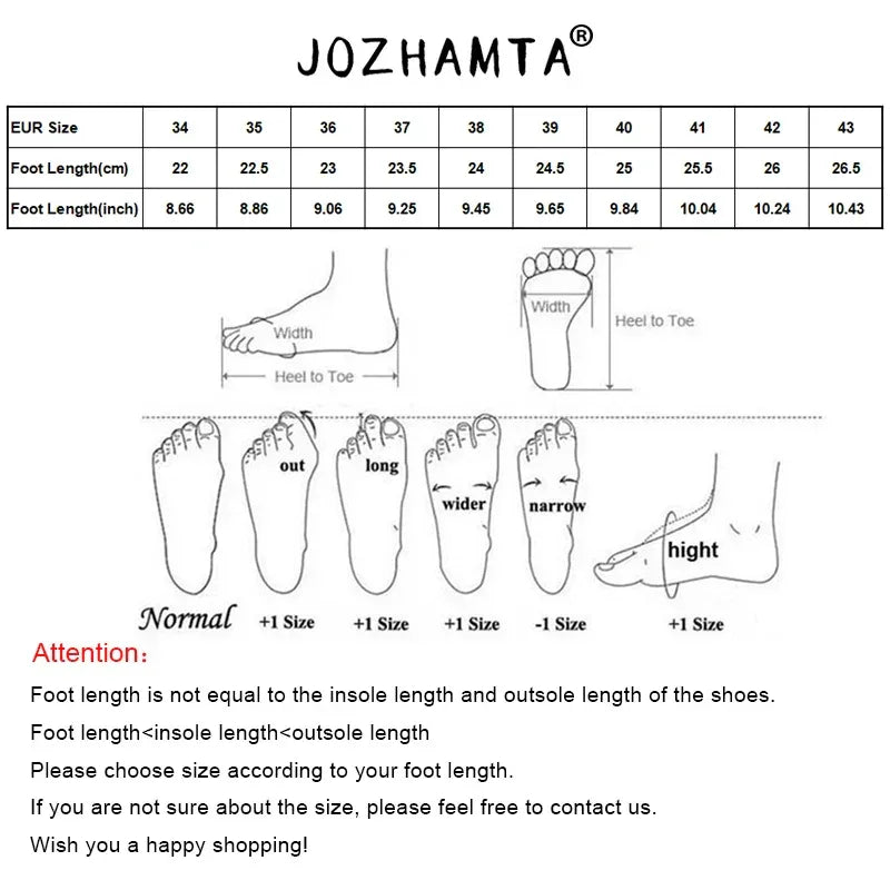 JOZHAMTA Size 34-43 Women Ankle Boots Real Leather Thick High Heel Shoes Fall Winter 2025 Casual Office Lady Dress Short Booties