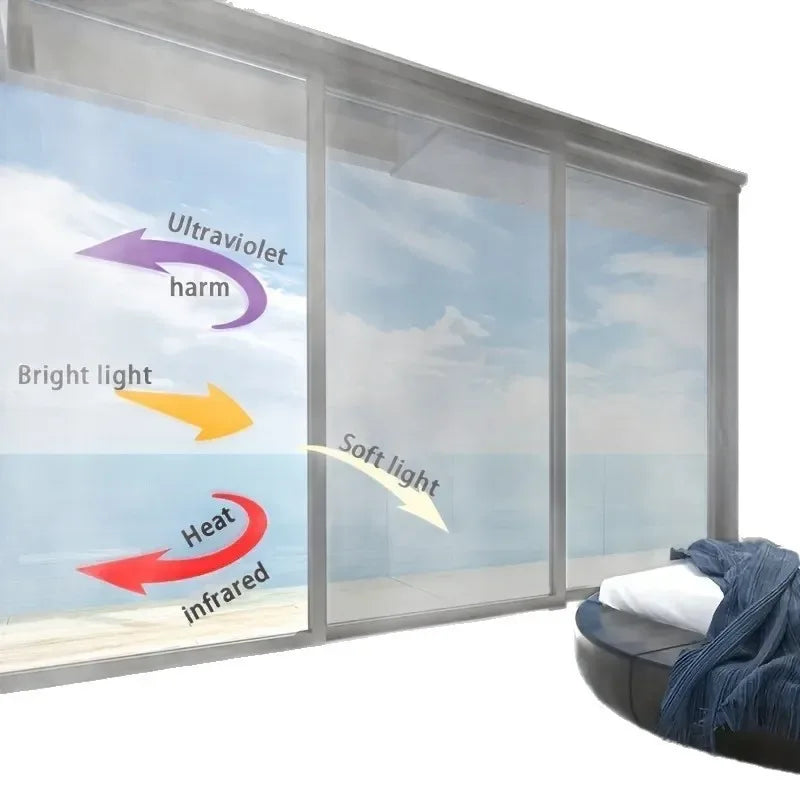 1 roll Thermal insulation film, privacy protection, sun protection, window film, UV protection, light blocking, see through film