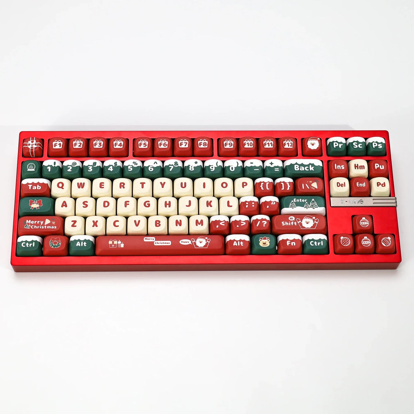 KBDiy Christmas Carnival Keycap Gift KOA Profile Sublimation PBT ISO Keycaps For 60 Wooting Magnetic Mechanical Keyboard Gaming
