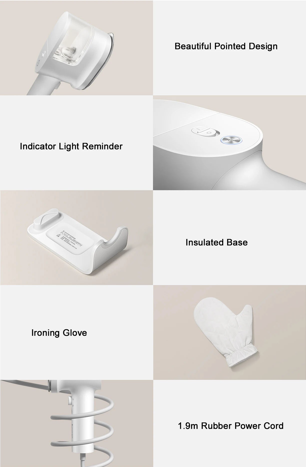 MIJIA Garment Steamer iron Home Handheld Electric Steam Cleaner Hanging Mite Removal Flat Steamer Ironing Clothes Machine