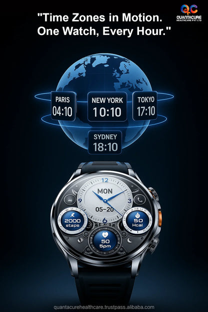 2025 QC AX08 H18 Android Smartwatch 4G GPS WiFi NFC 32GB Storage 1.95 AMOLED Display IP67 Health Tracker 1100mAh Compass Email