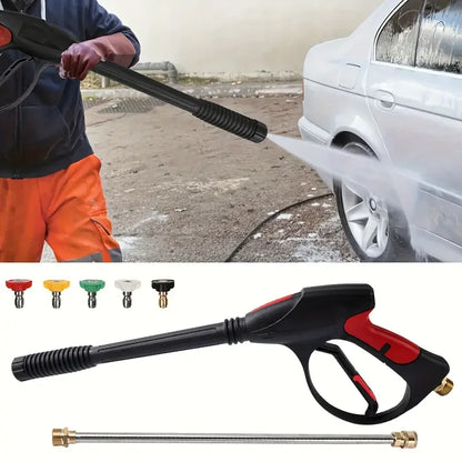 High Pressure Cleaning Water Gun M22-14 Copper Valve Core Car Washing Water Gun 1/4 Quick Connect 4000psi  With 5 Color Nozzles