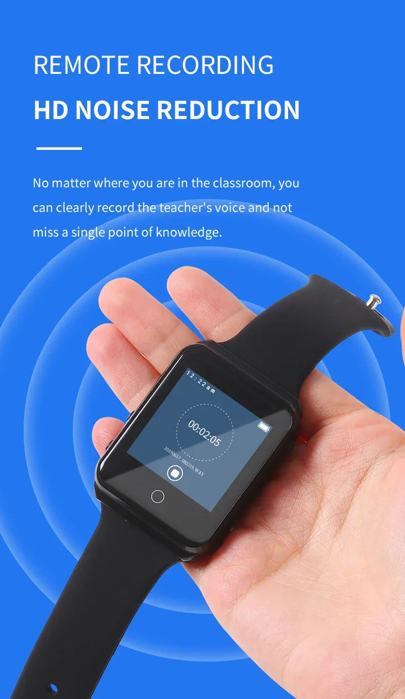 Metal Bluetooth watch MP3 music player HiFi audio quality Bluetooth 5.0 support TF card FM FM/e-book/pedometer wristband MP4