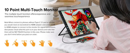 UPERFECT USteam E6 Pro 18.5" Portable Monitor Touch Screen 120Hz Smart Gaming Display For Laptop Phone Xbox PS4 PS5 Switch Mac