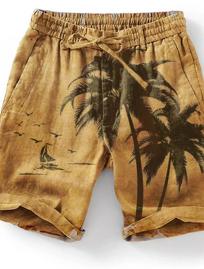 Men's Beach Pants Compass 3D Printed Shorts Men's Summer Breathable Shorts Fitness Street Shorts Men's Ropa Hombre