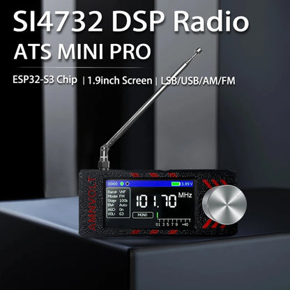 ATS MINI SI4732 Full Band DSP Radio, Pocket Receiver FM AM MW SW SSB, with Headphone Amplifier Hi-Z with Antenna