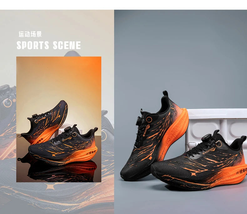 Fluorescence Running Shoes CarbonBoard Marathon Men Sports Casual Tenis Breathable Womens Comfortable Athletic Nonskid Sneakers