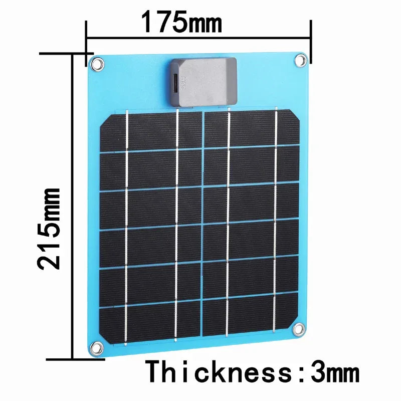 Solar Panel 20W-100W USB Type-C Waterproof Outdoor Hiking Camping Portable Battery Mobile Phone Charging Bank Charging Panel 5V