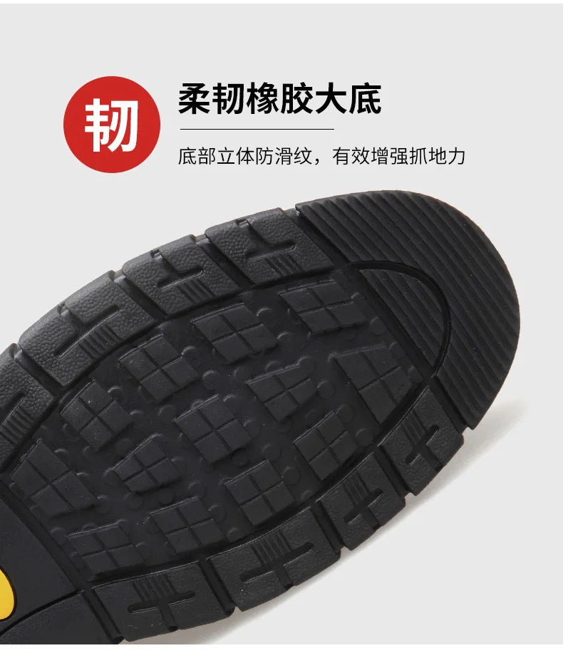 Autumn Men's Leather Shoes True Cowhide Flat Bottom Anti-Slip Plus Size Casual Elderly Father Shoes Rubber Sole China Made