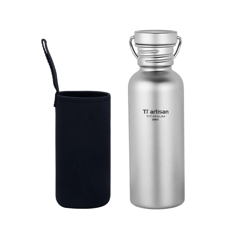 Tiartisan PureTitanium Sports Bottle Outdoor Ultralight Portable Cycling Water Bottle Reusable Drinking Bottle