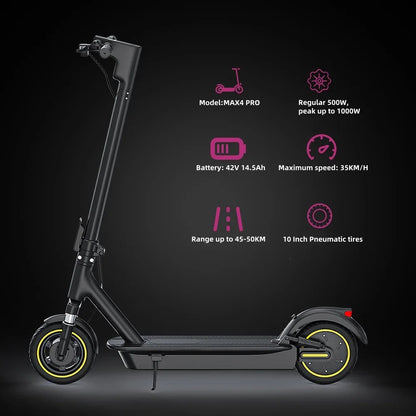 ATSANT Adult Electric Scooter 31/35km/h 500W/1000W 35KM/50KM Long Range 8.5/10Inch Tyre 10.5/14.5Ah Large Battery Kick Scooter