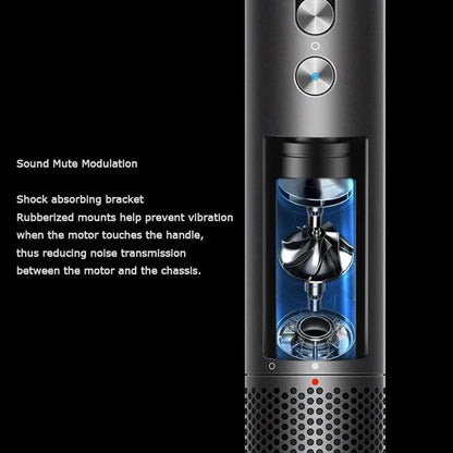 Leafless constant temperature hair dryer for personal hair care and styling; home professional hair style accessories kit (5+1)