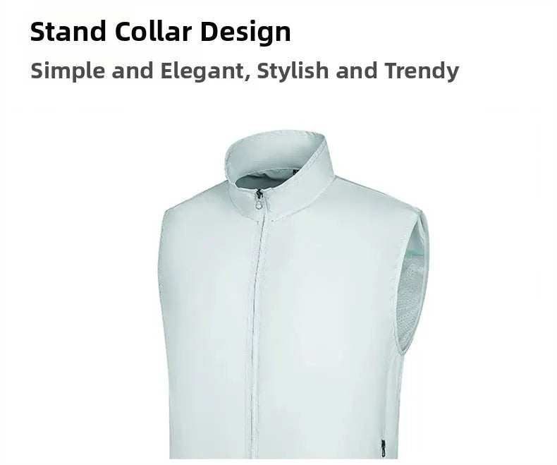 Summer Cooling Vest Men USB Charging Fan Sleeveless Jacket Air Conditioning Clothing Breathable Cool Working Coat for Outdoor Wo
