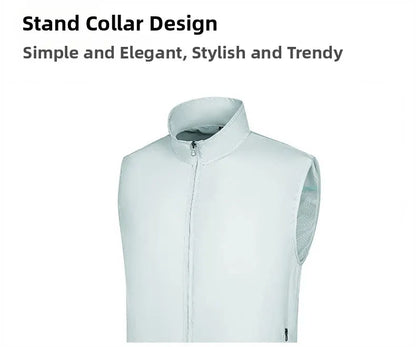 Summer Cooling Vest Men USB Charging Fan Sleeveless Jacket Air Conditioning Clothing Breathable Cool Working Coat for Outdoor Wo