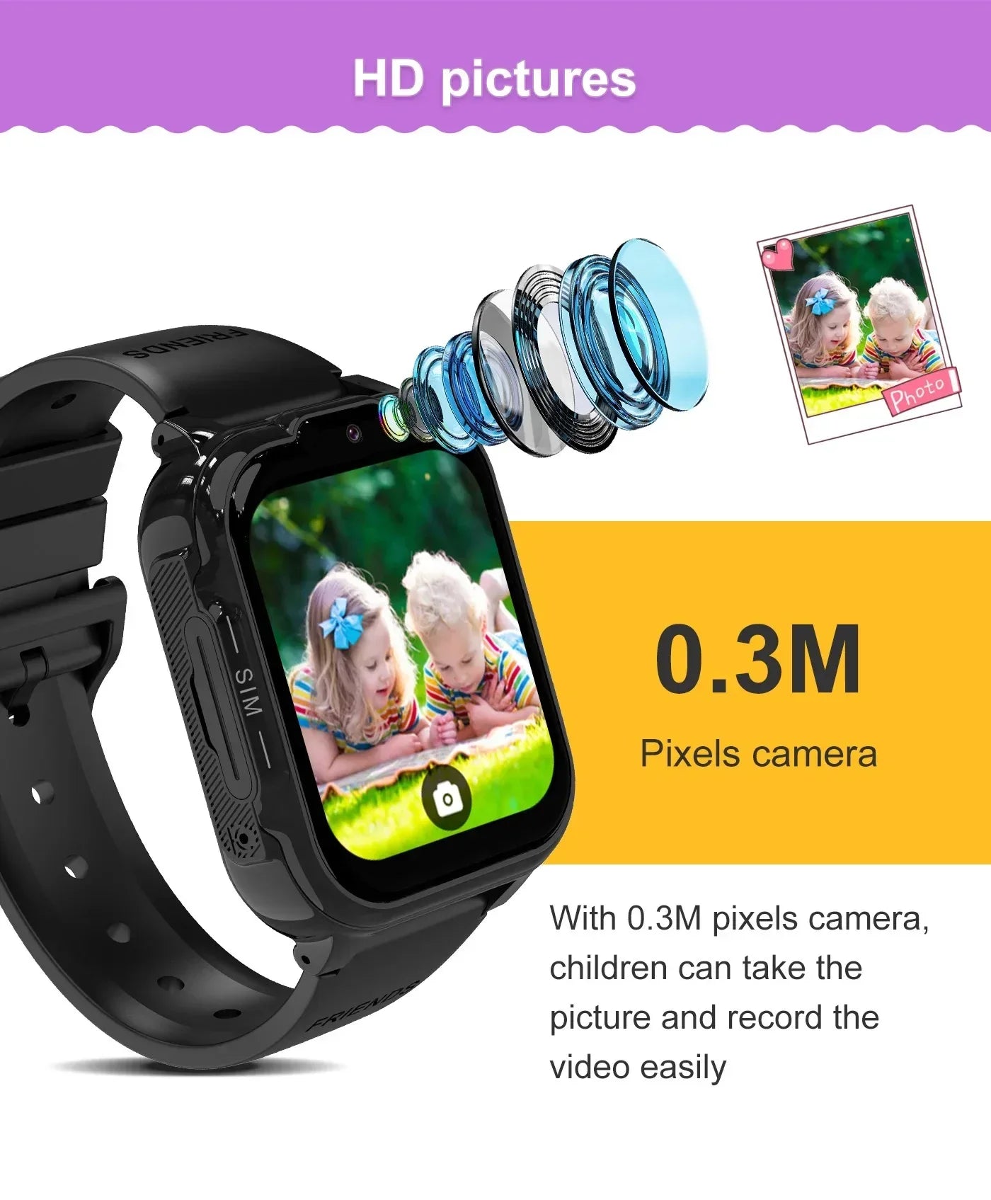 Full Netcom DH20 Children's Smart Watch 4G Video Call Positioning Card Student Phone Watch