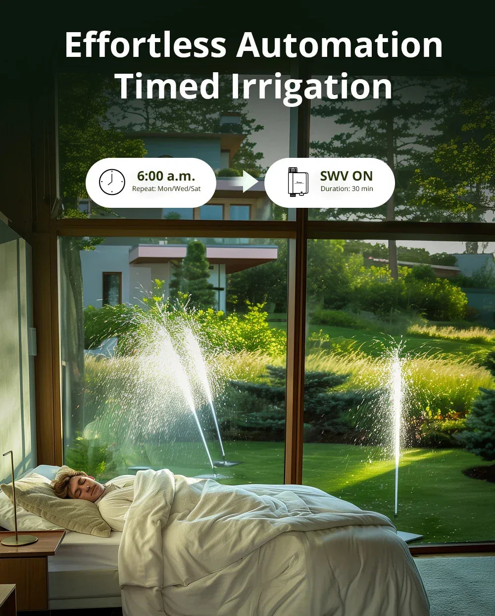 SONOFF SWV SONOFF Water Valve SWV-BSP Faucet Smart Irrigation Controller Systerm Timer App Voice Control Via Alexa Google