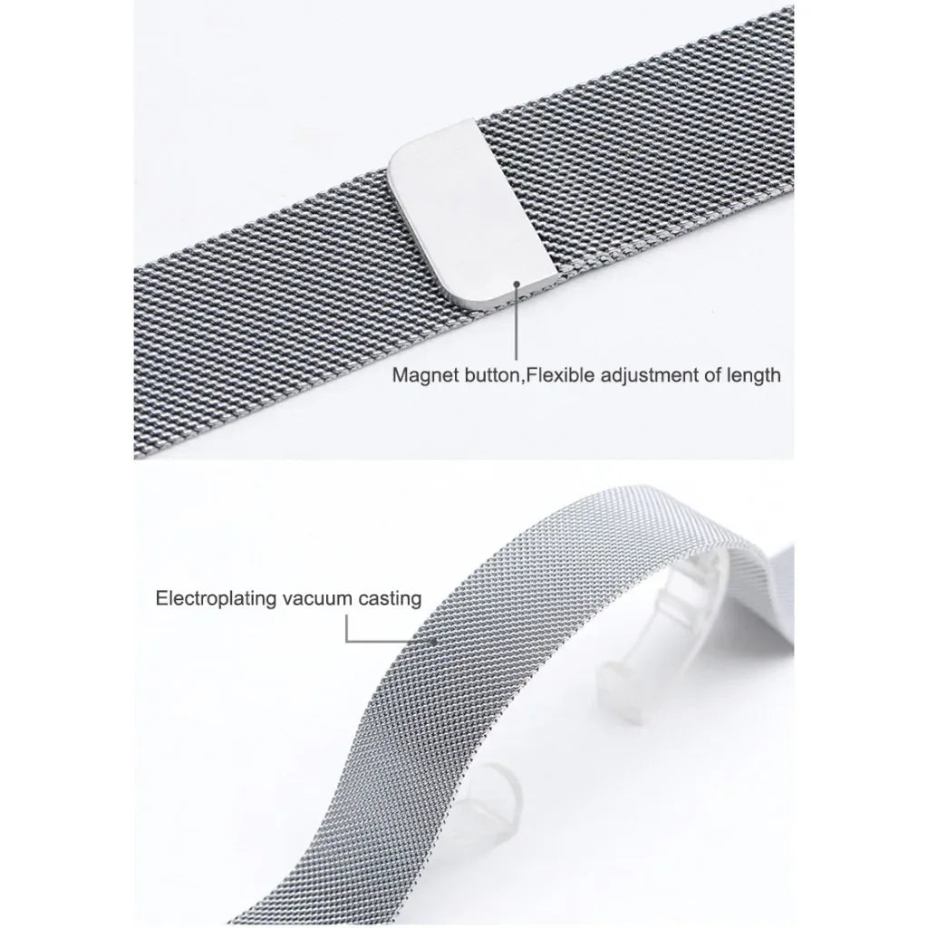 Milanese Strap For Garmin Vivoactive 6 5 4 4s 3 Venu 2 2Plus 2s 3 3s Venu4 SQ 2 Music 18 20 22mm Stainless Steel SmartWatch Band