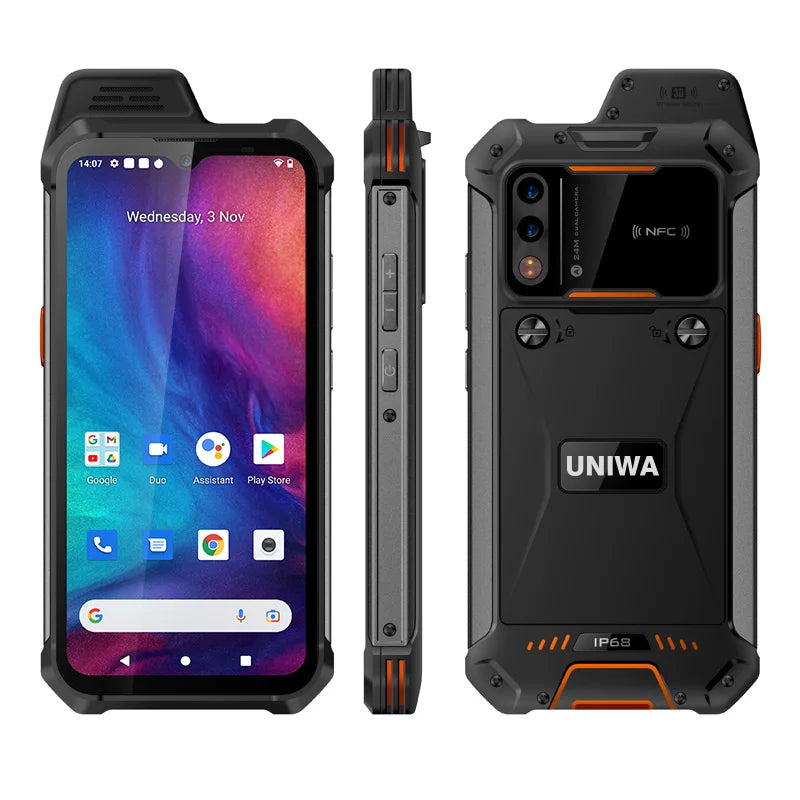 UNIWA W888 ATEX Explosion Indestructible Water Proof Mobile Phone 4GB+64GB 5000mAh Walkie Talkie PTT Smartphone Andriod 11 NFC