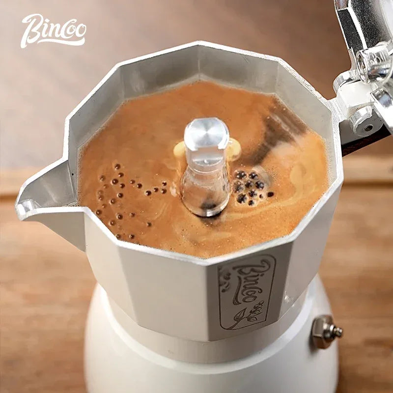 Bincoo Dual Valve Moka Pot Espresso Maker Electric for Home Camping Coffee Extraction Tool Italian Barista Tool Espresso Machine