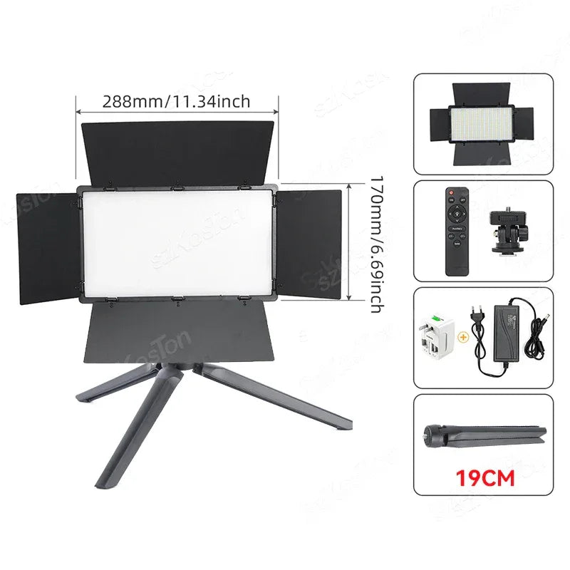 RGB Photography Video LED Fill Light Panel Photo Studio Lamp Kit For Video Recording Shoot Youtube Tiktok Live Streaming Lamp