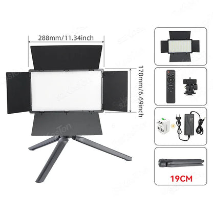 RGB Photography Video LED Fill Light Panel Photo Studio Lamp Kit For Video Recording Shoot Youtube Tiktok Live Streaming Lamp