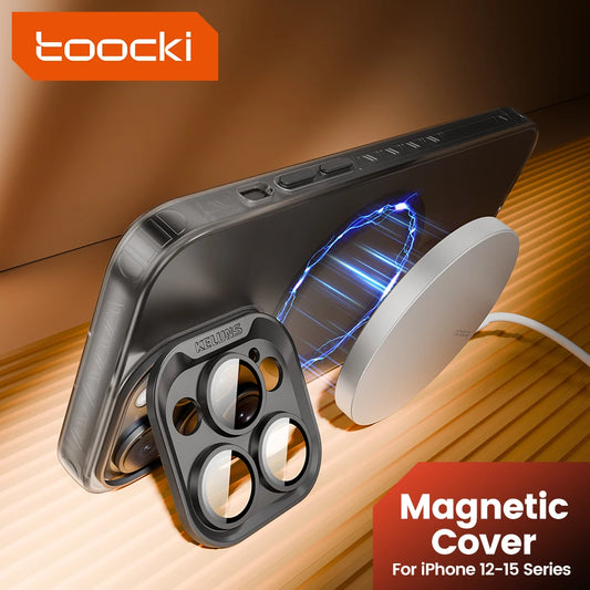 Toocki Magnetic Phone Case For iPhone 15 14 Pro Plus Wireless Charging Cover For iPhone 13 12 Pro Max Shockproof Protective Case by PDG ibma