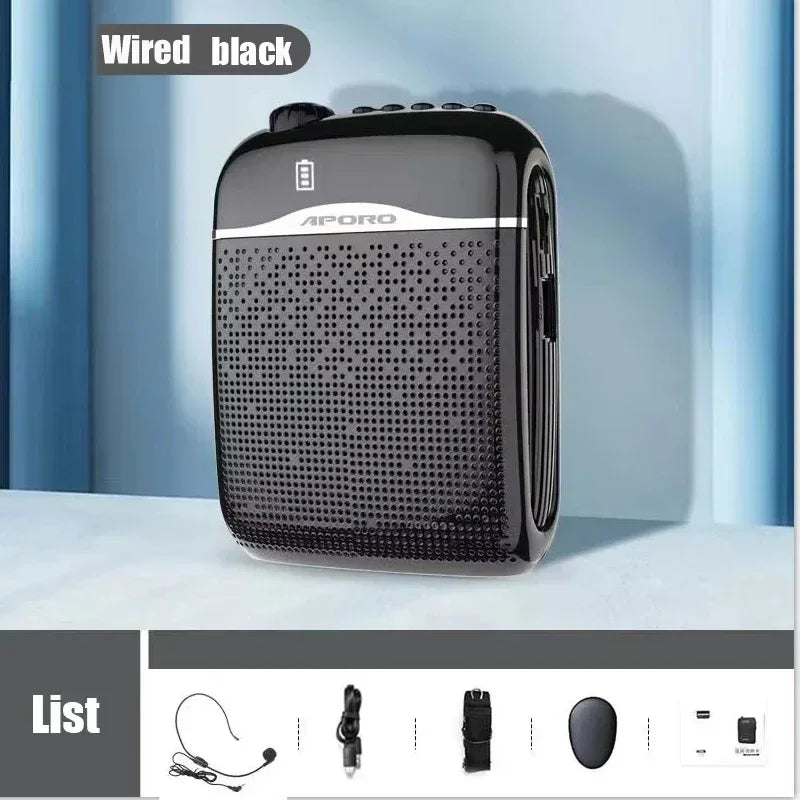 20W 2.4G Wireless / Wired Voice Amplifier Microphone Bluetooth 5.0 SpeakerTeacher School Tour Guide Portable FM Radio Megaphone