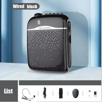 20W 2.4G Wireless / Wired Voice Amplifier Microphone Bluetooth 5.0 SpeakerTeacher School Tour Guide Portable FM Radio Megaphone
